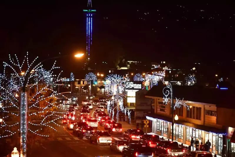 lights in downtown Gatlinburg