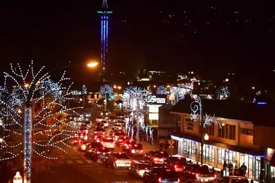 lights in downtown Gatlinburg