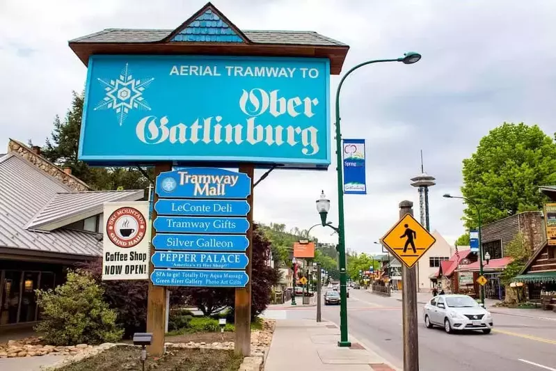 Ober Gatlinburg Aerial Tramway sign