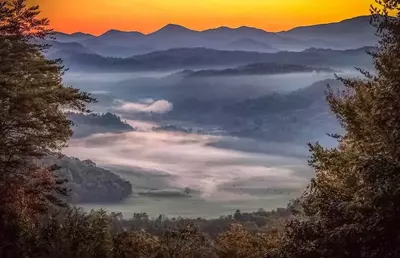 Autumn trees along the Foothills Parkway