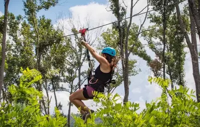 dueling zipline at Anakeesta