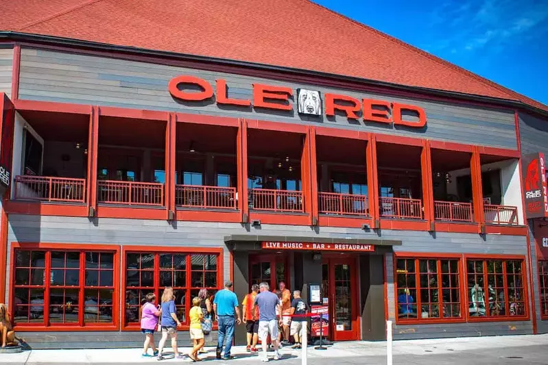 Street view of the Ole Red restaurant in Gatlinburg TN