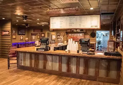 Bones BBQ counter in Gatlinburg