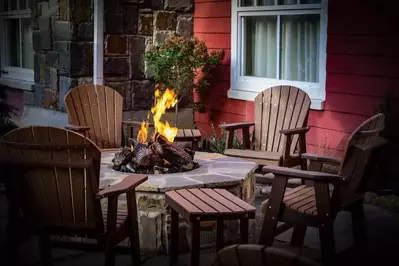 fire pit at hotel in gatlinburg