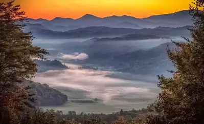 fall foliage from foothills parkway