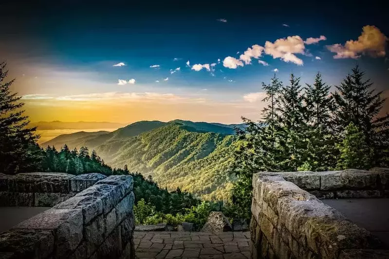 Smoky Mountain sunrise at Newfound Gap