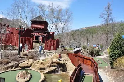 Ripley's Davy Crockett Mini Golf in downtown Gatlinburg.