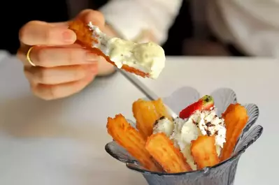 A tasty churro sundae.