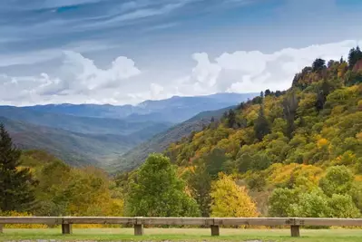 Beautiful views of the Smoky Mountains from Newfound Gap Road.