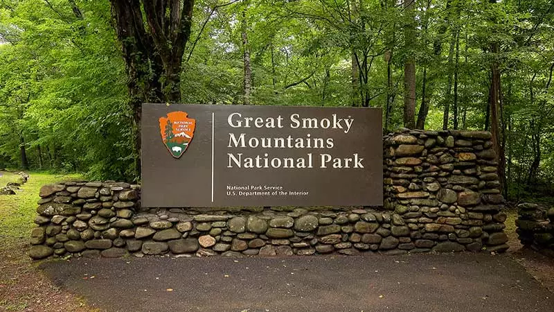 national park sign